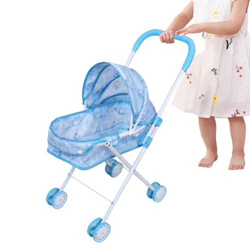 Kinderwagen Spielzeug | Spielzeug Kinderwagen Mit Verdeck Zum Rollenspiel | Klappbarer - Für Mädchen Rollenspiel Haus Party Geburtstag Kinderwagen Spielzeug | Spielzeug Kinderwagen Mit Verdeck Zum Rollenspiel | Klappbarer - Für Mädchen Rollenspiel Haus Party Geburtstag von Generisch