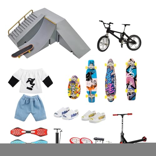 Kit für Finger Skateboard - Mini -Fahrzeugspielzeugset, Deckboard | Fingerspiegel -Skill -Spielzeug mit winzigem Swing -Scooter -Kinder Geschenkspiel Aktivität Skate Bewegung Lernunterhaltungssammlung Kit für Finger Skateboard - Mini -Fahrzeugspielzeugset, Deckboard | Fingerspiegel -Skill -Spielzeug mit winzigem Swing -Scooter -Kinder Geschenkspiel Aktivität Skate Bewegung Lernunterhaltungssammlung von Generisch