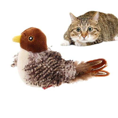 Generisch Simulierter Zwitschernder Vogel, Flapping Bird cat Toy, simulierter zwitschernder Vogel, interaktives flatterndes zwitscherndes Vogel-Katzenspielzeug Für Katzenübungen von Generisch