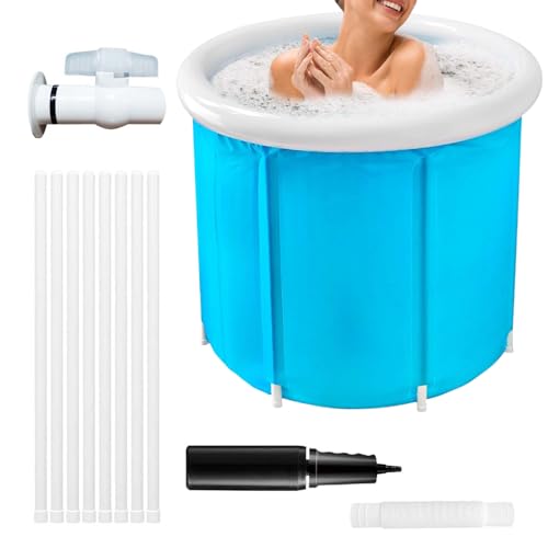 Klappbare Badewanne - Faltwanne, Leichte Sitzbadewanne Zum Entspannen | Große wasserdichte Beckenwanne Für Terrasse Garten Camping Reisen Familie Badezimmer Wellness Klappbare Badewanne - Faltwanne, Leichte Sitzbadewanne Zum Entspannen | Große wasserdichte Beckenwanne Für Terrasse Garten Camping Reisen Familie Badezimmer Wellness von Generisch