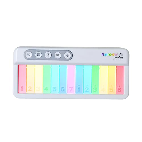 Klavier für Kinder - Buntes Kleinkind -Tastatur mit Regenbogenlichtern, multifunktionaler tragbares Spielzeug, lehrreicher Early Developmental Toy Boys Girls | verstellbares Klang Multifunktio Klavier für Kinder - Buntes Kleinkind -Tastatur mit Regenbogenlichtern, multifunktionaler tragbares Spielzeug, lehrreicher Early Developmental Toy Boys Girls | verstellbares Klang Multifunktio von Generisch