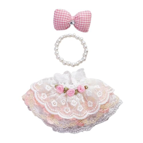 Kleidung für 17 cm große Puppen und Plüschtiere, süßes Kleid mit Kunstperlen-Halskette, Zubehör und Rockschleife, Kleidepuppen Nr Kleidung für 17 cm große Puppen und Plüschtiere, süßes Kleid mit Kunstperlen-Halskette, Zubehör und Rockschleife, Kleidepuppen Nr von Generisch
