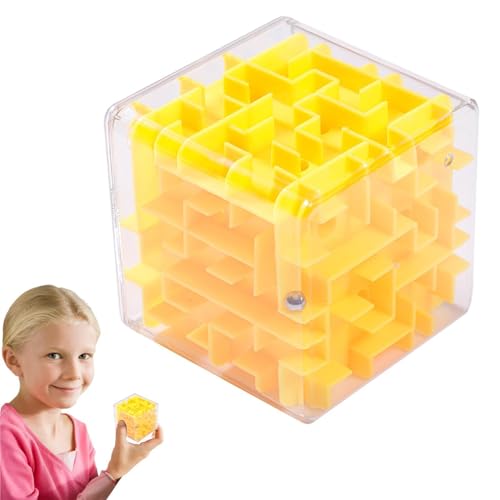 Kleine Labyrinthball, Würfel-Labyrinth-Spielzeug, 3D-Ball-Labyrinth-Spielzeug, Schwerkraft-Labyrinth-Ball, Rollendes Ball-Labyrinth-Spiel, Würfel-Labyrinth-Spielzeug, Pädagogisches Fidget-Spielzeug von Generisch