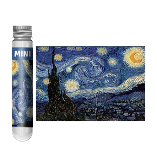 Kleine Puzzles für Erwachsene, Mini-Puzzles in einer Tube, Reagenzglas-Puzzle, 150-teilige kreative, lichtbeständige, robuste, reißfeste, tragbare Röhren-Kleinpuzzles, Geschenke für den Geburtstag, de von Generisch