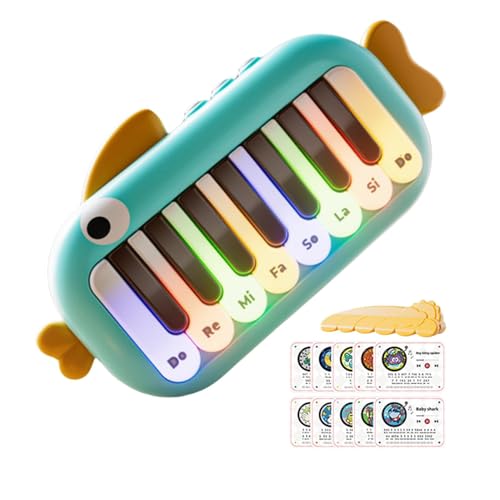 Kleines Klavier – tragbares Musikinstrument für unterwegs | Keyboard-Klavier für Kinder, Anfänger, elektronisches Taschenklavier, kleines Musikspielzeug für Mädchen und ab 6 Monaten von Generisch