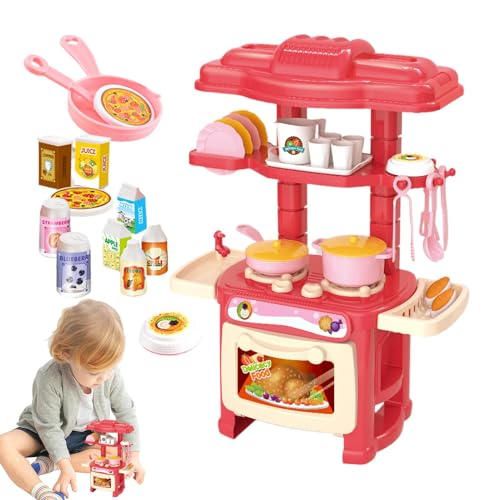 Kleines Küchenspielset,Spielküchenset | Pretend Food Toy und Kitchen Playset,Kochspielzeug für Mädchen, Lernspielzeug, Kleinkindspiele für vorgetäuschtes Rollenspiel von Generisch