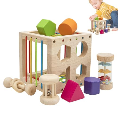 Kleinkind -Farbform -Sortierspiel, Formsortierwürfel - Rasseln enthalten Matching Cube für Kleinkind | Mädchen Home School Lernaktivitäten für 1-3 Jahre alte Kinder für Schlafzimmer, Kindergarten von Generisch