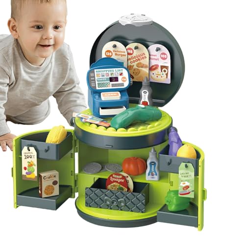 Kleinkind-Kochen-Spielset, Küchenzubehör,Rollenspiel-Anziehspielzeug-Make-up 26 Stück - Helle und farbenfrohe pädagogische Spiel-Essenssets für Kinder ab 3 Jahren von Generisch