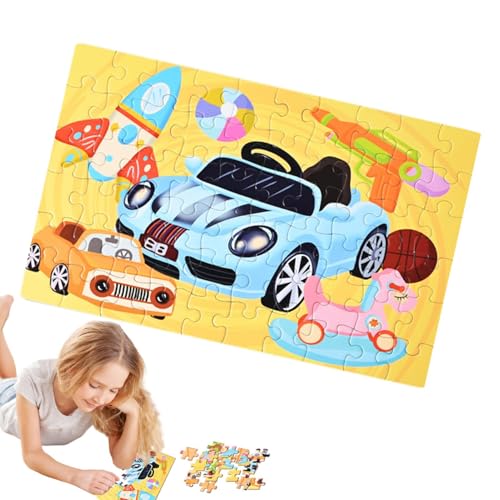 Kleinkind-Puzzles im Alter von 3–5 Jahren, Puzzles für Kinder - Cartoon-Rätsel für Kleinkinder, Reisespiele,Spielzeug für die frühe Kindheit, Tierpuzzles, Reisespielzeug, Aufklärungsspielzeug zur Stim von Generisch