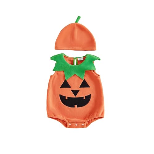 Kostüm Einteiler Jumpsuits Set Baby Halloween Kostüm - Baby Pumpkin Body Overall Pumpkin Top und gestreifte Hose Halloween-Kostüm Mädchen Jungen Faschingskostüm Strampler Set Kostüm Einteiler Jumpsuits Set Baby Halloween Kostüm - Baby Pumpkin Body Overall Pumpkin Top und gestreifte Hose Halloween-Kostüm Mädchen Jungen Faschingskostüm Strampler Set von Generisch