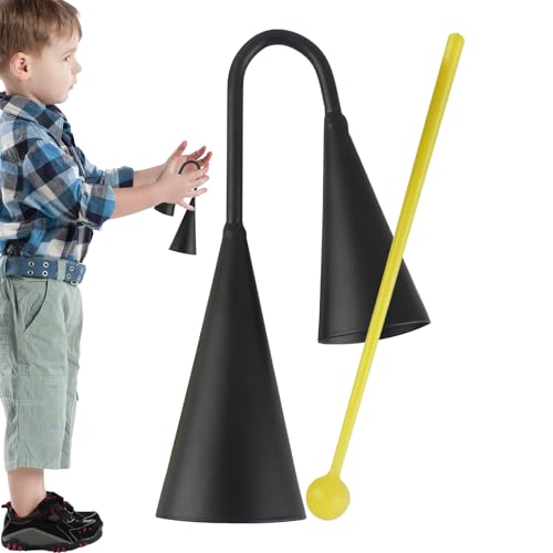 Kuhglocken-Instrument, traditionelles Schlaginstrument mit Stab, Geräuschmacher für Aufführung, Bildung, Musik, Soloband, Feier, Reisen, Party, Zubehör, Kirche Kuhglocken-Instrument, traditionelles Schlaginstrument mit Stab, Geräuschmacher für Aufführung, Bildung, Musik, Soloband, Feier, Reisen, Party, Zubehör, Kirche von Generisch