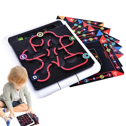 Labyrinth-Brettspiel, Labyrinth-Puzzle - Subway Maze Board mit 64 spannenden Levels | Tischbrettspiel, Familienpartyspiel, Vorschul-Lernaktivitäten für das logische Training von Generisch