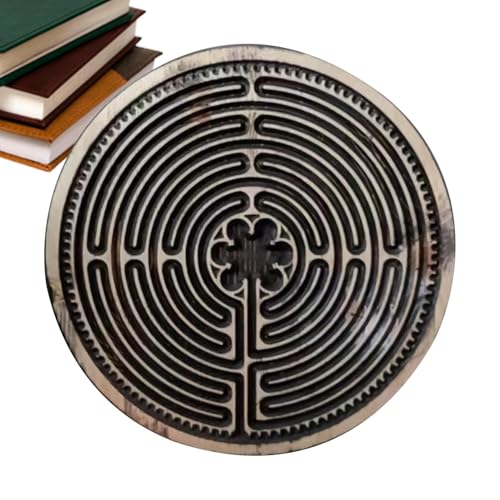 Labyrinth Brettspiel - Holzpuzzlespielzeug, tragbares rundes Maze | Pädagogischer Hirnteaser -Achtsamkeitsinstrument, multifunktionales Logikspiel mit Holzkonstruktion für Meditation Entspannung Gebet Labyrinth Brettspiel - Holzpuzzlespielzeug, tragbares rundes Maze | Pädagogischer Hirnteaser -Achtsamkeitsinstrument, multifunktionales Logikspiel mit Holzkonstruktion für Meditation Entspannung Gebet von Generisch