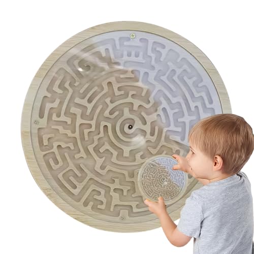 Labyrinth Spiel,Holz Labyrinth Bretter Für Kinder - Mit 2 Metall Kugeln Runde Brett Für Reisen Partys Klassenraum Familie Jugendliche Kinder Erwachsene Labyrinth Spiel,Holz Labyrinth Bretter Für Kinder - Mit 2 Metall Kugeln Runde Brett Für Reisen Partys Klassenraum Familie Jugendliche Kinder Erwachsene von Generisch