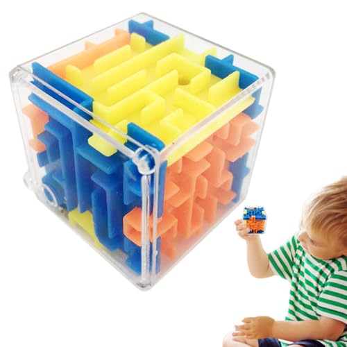 Labyrinth-Würfel-Puzzle – 3D-Ball-Labyrinth-Spielzeug für Kleinkinder, Labyrinth-Ball, interaktives Lernspielzeug, Labyrinth-Puzzle-Box. 3D-Puzzle-Ball für Kinder, Labyrinth-Ball, interaktives Lernspi von Generisch