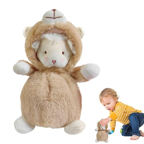 Lamb Plush Toy, Soft Lamb Doll, Cute Animal Toy, Educational Plush Sheep, Toddler Comfort Toy, Educational Sleeping Comfort Doll Cute Animal Soft Lamb Toy for Toddler Kids Boys Girls Children's Day von Generisch