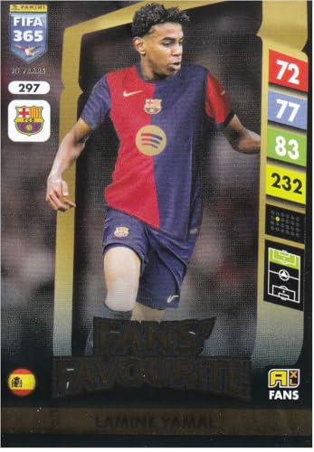 Lamine Yamal Stürmer Barcelona Fans Favourite Panini Adrenalyn XL Fußball Sammelkarte 297 von Generisch