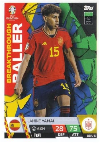 Lamine Yamal Youngster Spanien Fußball Sammelkarte BB U 5 Topps von Generisch