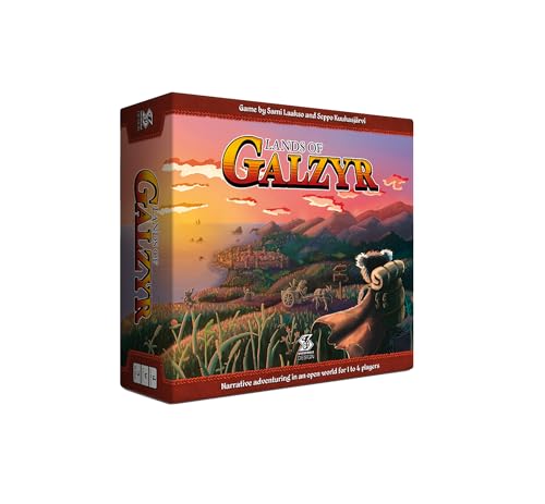 Lands of Galzyr – Open-World Abenteuer-Brettspiel | Erkundung & Storytelling | 1-4 Spieler | Englische Ausgabe von Generisch