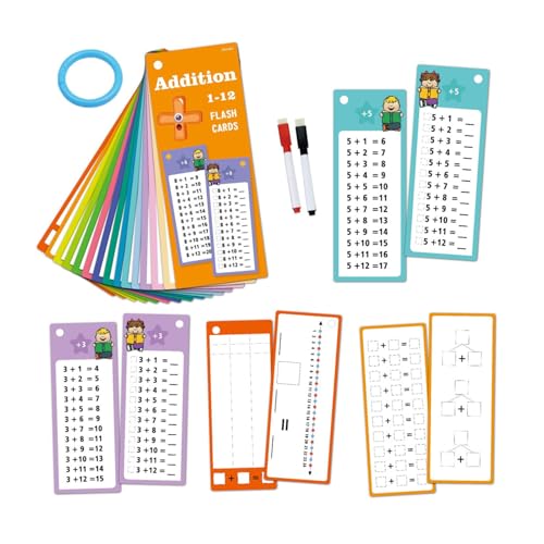 Learning Math Flash Cards, Kindergarten Game Ring, Educational Activity Set, Portable Design, Fun Skill Building Practice, Perfect for Travel Games Card Play Boys Girls School Home Learning Math Flash Cards, Kindergarten Game Ring, Educational Activity Set, Portable Design, Fun Skill Building Practice, Perfect for Travel Games Card Play Boys Girls School Home von Generisch
