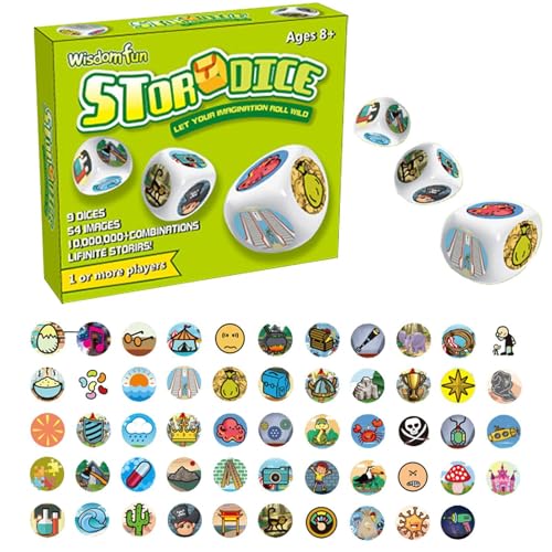 Learning Toys for Kids, Creative Telling Game, Storytelling Dice Game, Kids Family Games, Funny Kids Storytelling Dice Game Educational Kids Board Games and Creative Storytelling Toys for Home Use von Generisch