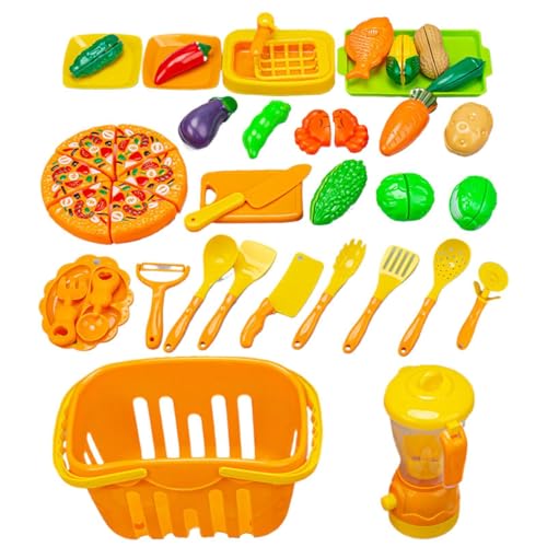 Lebensmittel-Schneidset für Kinder, Obst-Schneidspielzeug-Set - Obst schneiden Rollenspielspielzeug | Glattes und rundes Spielküchen-Essensspielzeug für Weihnachten, Kindertag, Neujahr, Geburtstag von Generisch