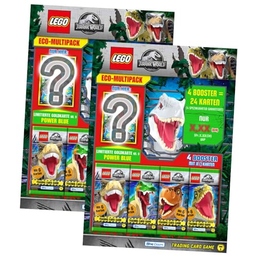 Lego Jurassic World 3 Karten - Sammelkarten Trading Cards (2023) - 2 Multipack Sammelkarten von Generisch