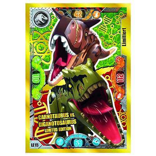 Lego Jurassic World Serie 2 Karten - Trading Cards - Sammelkarten - LE15 Gold Karte von Generisch