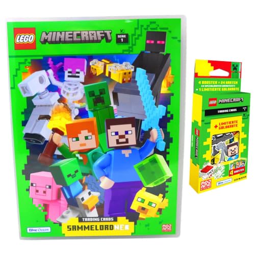 Lego Minecraft Karten Serie 1 - Sammelkarten Trading Cards (2024) - 1 Mappe + 1 Blister von Generisch