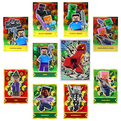 Lego Minecraft Karten Serie 1 - Sammelkarten Trading Cards (2024) - Auswahl (LE16 bis LE19 + LE23 bis LE26 + LE1 + XXL1 Gold Karten) von Generisch