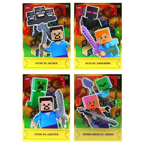 Lego Minecraft Karten Serie 1 - Sammelkarten Trading Cards (2024) - Auswahl (LE23 + LE24 + LE25 + LE26 Gold Karten) von Generisch