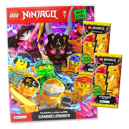 Lego Ninjago Karten Trading Cards Serie 8 Next Level - Crystalized (2023) Sammelkarten - Auswahl (1 Mappe + 2 Booster) von Generisch