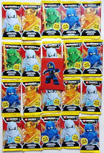 Lego Ninjago Trading Card Serie 9 Dragon´s Rising Game 20 Booster = 120 Karten + 1 Ninja Aufkleber von Generisch