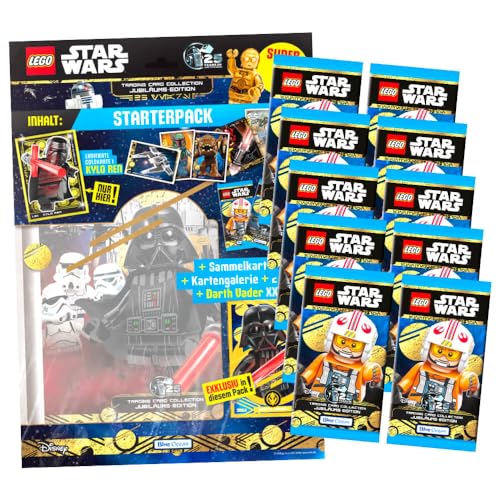 Lego Star Wars Karten Trading Cards Serie 5 - Jubiläum Sammelkarten (2024) - 1 Starter + 10 Booster von Generisch