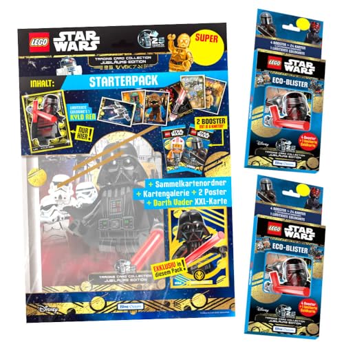 Lego Star Wars Karten Trading Cards Serie 5 - Jubiläum Sammelkarten (2024) - 1 Starter + 2 Blister von Generisch