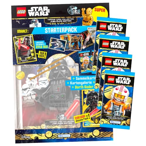 Lego Star Wars Karten Trading Cards Serie 5 - Jubiläum Sammelkarten (2024) - 1 Starter + 4 Booster von Generisch