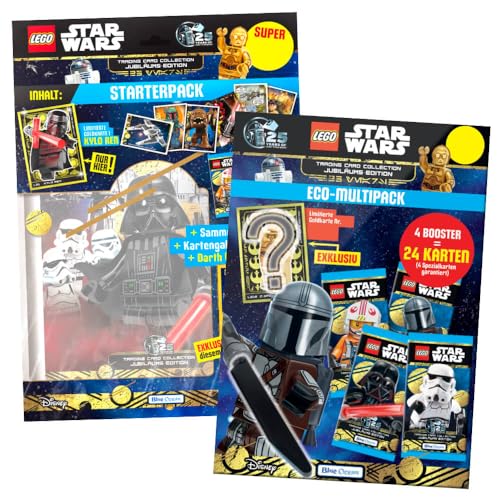 Lego Star Wars Karten Trading Cards Serie 5 - Jubiläum Sammelkarten (2024) - Auswahl (1 Starter + 1 Multipack) von Generisch