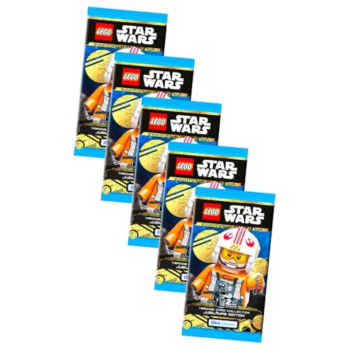 Lego Star Wars Karten Trading Cards Serie 5 - Jubiläum Sammelkarten (2024) - Auswahl (5 Booster) von Generisch