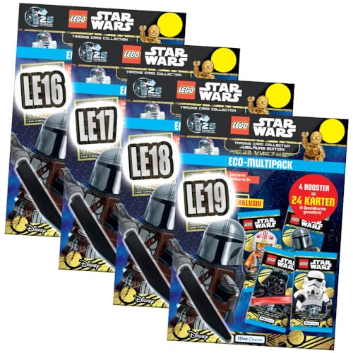 Lego Star Wars Karten Trading Cards Serie 5 - Jubiläum Sammelkarten (2024) - Auswahl (Alle 4 Multipack) von Generisch