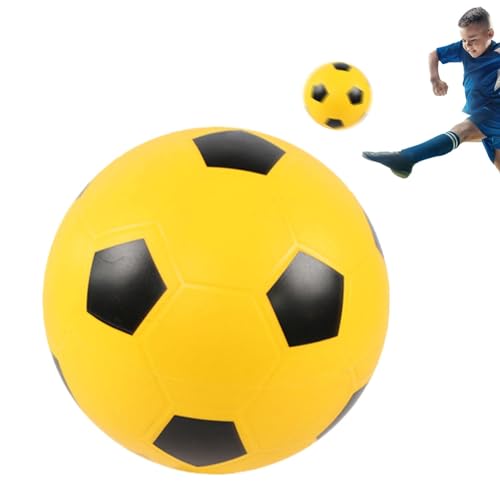 Leiser Fußball, weicher Schaumstoff-Fußball für Kinder, geräuscharmer Schaumstoff-Fußball für drinnen und draußen, lustiger springender Trainingsball, hochdichter Schaumstoff-Fußball für Kinder und von Generisch