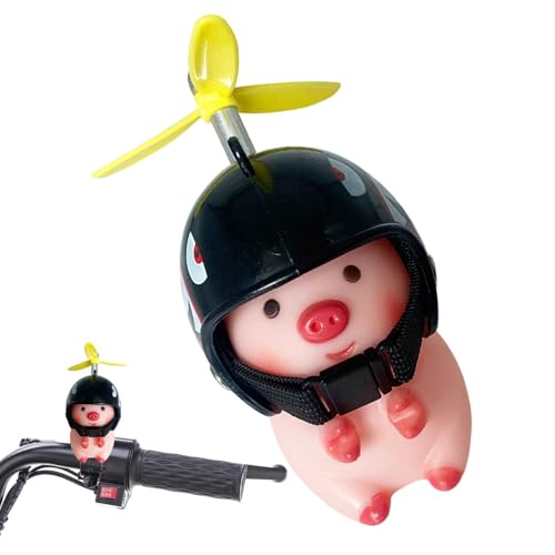 Lenkertiere, Motorrad-Lenkerationen - Lenker Schöne Tierfiguren mit Propellerhelmen - Cartoon Schweine Puppe Roller Lenker für Kinder und Erwachsene von Generisch