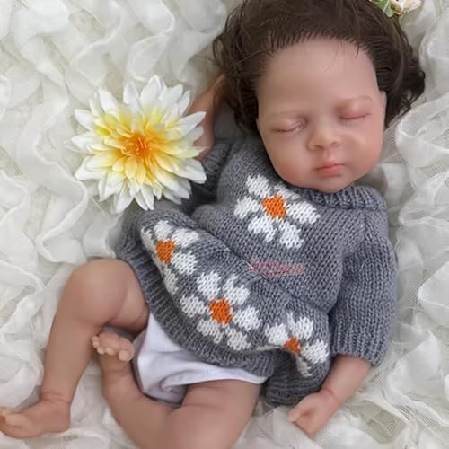 Lifelike 12inch / 30cm Mini Silikon Reborn Baby Puppe Mädchen, realistisches Schlafen Neugeborenes Baby für handgefertigtes Sammlergeschenk Lifelike 12inch / 30cm Mini Silikon Reborn Baby Puppe Mädchen, realistisches Schlafen Neugeborenes Baby für handgefertigtes Sammlergeschenk von Generisch