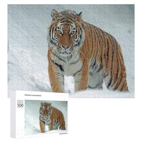 Lindenholz 500 Teile Tiger Puzzle für Familienspielabend, Erwachsene und Teenager Lindenholz 500 Teile Tiger Puzzle für Familienspielabend, Erwachsene und Teenager von Generisch