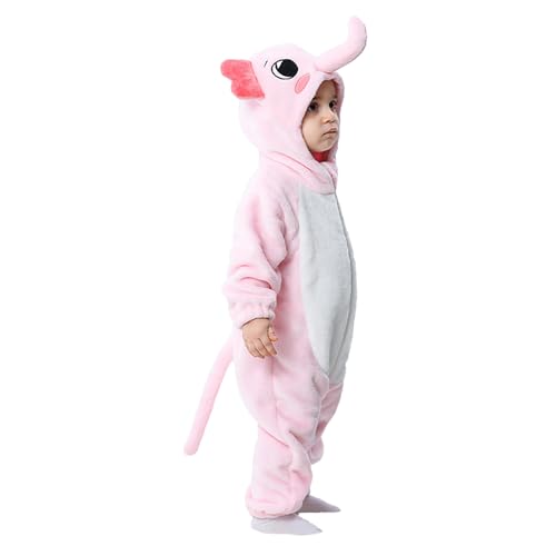 Löwen-Kostüm, Mit Gesichtsaufklebern, Kostüme für baby mitKapuze, Cosplay Kostüm Fleece Hoodie Strampler Overall Kind Baby Jungen Mädchen Kostüm, Geeignet für Rave-Partys, Karneval (18-24 Months) von Generisch