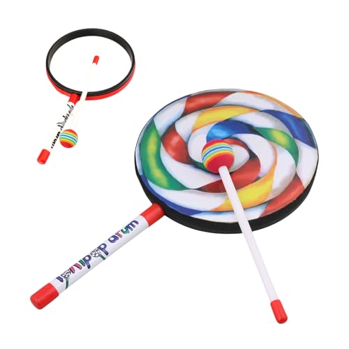 Lollipop Drum - Handperkussion Musical Toy Mit Stick, Farbenfrohen Runden Rhythmus -Instrument | Bildungsvorschulaktivität, Entwicklung Von Kleinkindmotorkenntnissen, Unterhaltsame Koordinationspraxis Lollipop Drum - Handperkussion Musical Toy Mit Stick, Farbenfrohen Runden Rhythmus -Instrument | Bildungsvorschulaktivität, Entwicklung Von Kleinkindmotorkenntnissen, Unterhaltsame Koordinationspraxis von Generisch