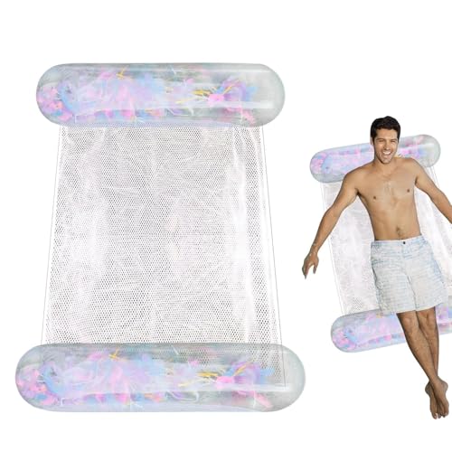 Luftmatratze Pool - Wasserhängematte | Aufblasbare Pool Float Hängematte | Becken Spielzeug Luftmatratze Wasser | Aufblasbare Becken Float Liege Tragbar | Hängematte Badesee Mit Netz Glitzer Luftmatratze Pool - Wasserhängematte | Aufblasbare Pool Float Hängematte | Becken Spielzeug Luftmatratze Wasser | Aufblasbare Becken Float Liege Tragbar | Hängematte Badesee Mit Netz Glitzer von Generisch