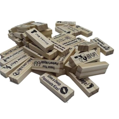 Lust Tower Paare Spiele, Freches Spiel Für Erwachsene, 48 Stück Holz Tumbling Geschenke Tower Stapeln Für Valentine Blocks Spiel Lust Tower Paare Spiele, Freches Spiel Für Erwachsene, 48 Stück Holz Tumbling Geschenke Tower Stapeln Für Valentine Blocks Spiel von Generisch