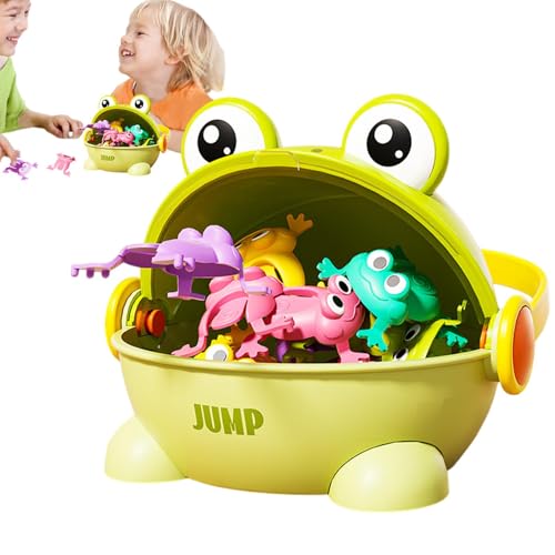 Lustiges Hüpf-Frosch-Spielzeug,Fingerdrückendes Hüpf-Frosch-Spielzeug - Kreatives springendes Froschspielzeug für mit Fingerdruck | Interaktives Eltern-Kind-Spielzeug für Zuhause, drinnen, draußen, Sc von Generisch