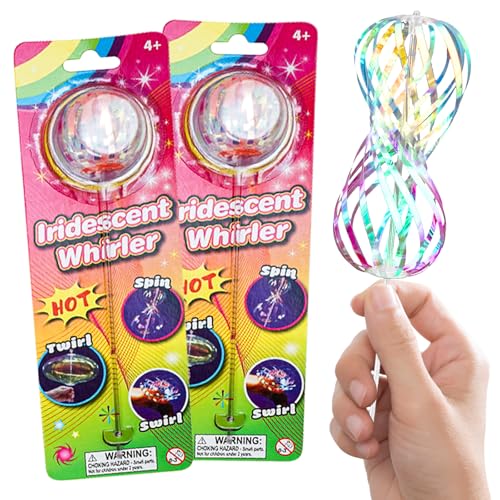 MACULPER Rainbow Twirler 2pcs Rainbow Spinner Magic Rainbow Spinner Kinderspielzeug Ferienspielzeug für Kinder Party Freizeit Innen,Draußen,Kinder Erwachsene Coole Tanzrequisite von Generisch