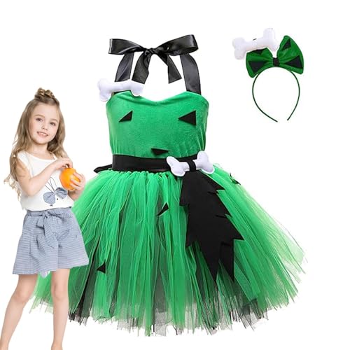 Mädchen-Halloween-Tüllkleid-Outfits,Halloween-Tüllkleid-Mädchen - Party-Outfit Halloween-Kleid - Prinzessinnenkleid, ärmelloses Abschlussball-Outfit, Halloween-Kostüm mit Schleifen-Stirnband für Rolle von Generisch